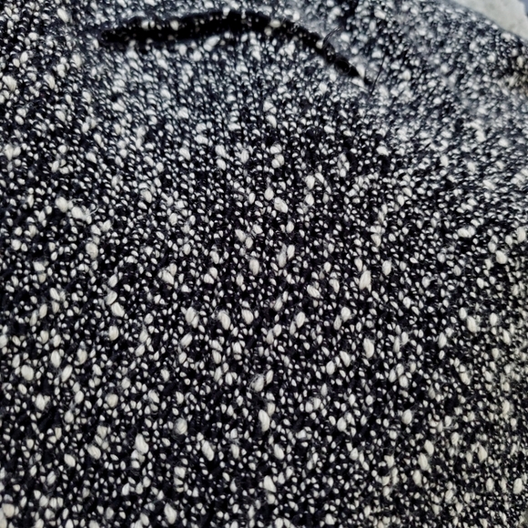 EILEEN FISHER M Tweed Knit LS Sweater Black White Italian Cotton Yarn Casual - Picture 9 of 13